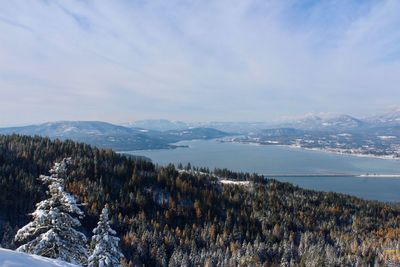 Overlooking Sandpoint and Pend Oreille River.